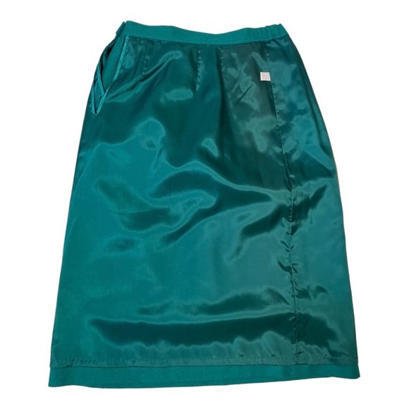Vintage Pendleton Virgin Wool Women's Skirt Green Size 12 - Picture 6 of 12